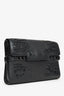 Delvaux Black Leather Sequin Embellished Tempete Wallet On Chain