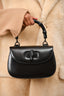 Gucci Black Leather Bamboo 1947 Medium Top Handle with Straps