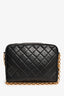 Pre-Loved Chanel™ 1991-4 Black Leather Quilted Turn Lock Camera Crossbody