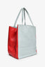 Celine 2013 Blue/Red Leather Cabas Phantom Tote