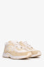 Pre-Loved Chanel™ White Suede/Leather CC Sneakers Size 36