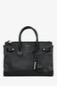 Saint Laurent Black Grained Leather Small 'Sac de Jour' Top Handle Bag with Strap