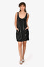 Diane von Furstenburg Black Glossy Pocket Tank Dress Size 4