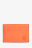 Versace Neon Orange Rubber Coated Canvas Card Holder