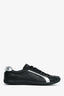 Prada Sport Black Leather Silver Trimmed Sneakers Size 7.5 Mens