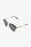 Gucci Gold Frame Tortoise Web Side Aviator Sunglasses Mens