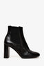 Saint Laurent Black Leather Ankle Boots Size 37.5