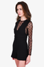 Maje Black Lace Underlay Romper Size 36