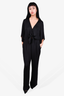 Maje Black Satin  Bow Detail Jumpsuit Size 40