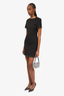 Maje Black Sheath Dress With Silver-Toned Ring Embellishment Size 1