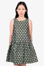 Maje Green/Silver Parrot Printed Sleeveless Dress Size 2