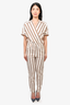 Maje White Stripe Jumpsuit Size 36