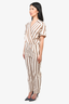 Maje White Stripe Jumpsuit Size 36