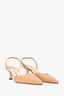 Manolo Blahnik Beige Leather Slingback Heels Size 40.5