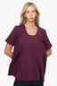 Marni Purple Peplum Scoop Neck Top Size 40