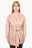 Max Mara Beige Cashmere Chain Closure Coat Size 0 with Belt