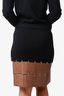 Max Mara Black/Brown Knee-Length Skirt Size S