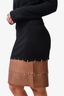 Max Mara Black/Brown Knee-Length Skirt Size S