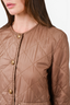 Max Mara Brown Quilted 'The Cube' Thin Liner Jacket Size 8 US