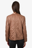 Max Mara Brown Quilted 'The Cube' Thin Liner Jacket Size 8 US