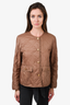 Max Mara Brown Quilted 'The Cube' Thin Liner Jacket Size 8 US