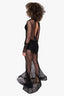 Michael Costello X Revolve Black Lace/Mesh V-Neck Gown Size S