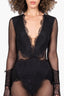 Michael Costello X Revolve Black Lace/Mesh V-Neck Gown Size S