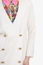 Michelle Mason White Double-Breasted Blazer Dress Size 2