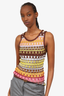 Missoni Orange/Brown/Yellow Patterned Sleeveless Top Size 40