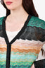 Missoni Teal/Gold Chevron Cardigan Est. Size S