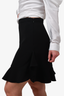 Miu Miu Black Ruffle Hem Mini Skirt Size 42