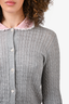 Miu Miu Grey Cashmere/Silk Peter Pan Collar Cardigan Size 40