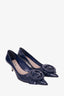 Miu Miu Navy Patent Leather Point Toe Heels Size 40