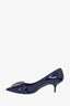 Miu Miu Navy Patent Leather Point Toe Heels Size 40