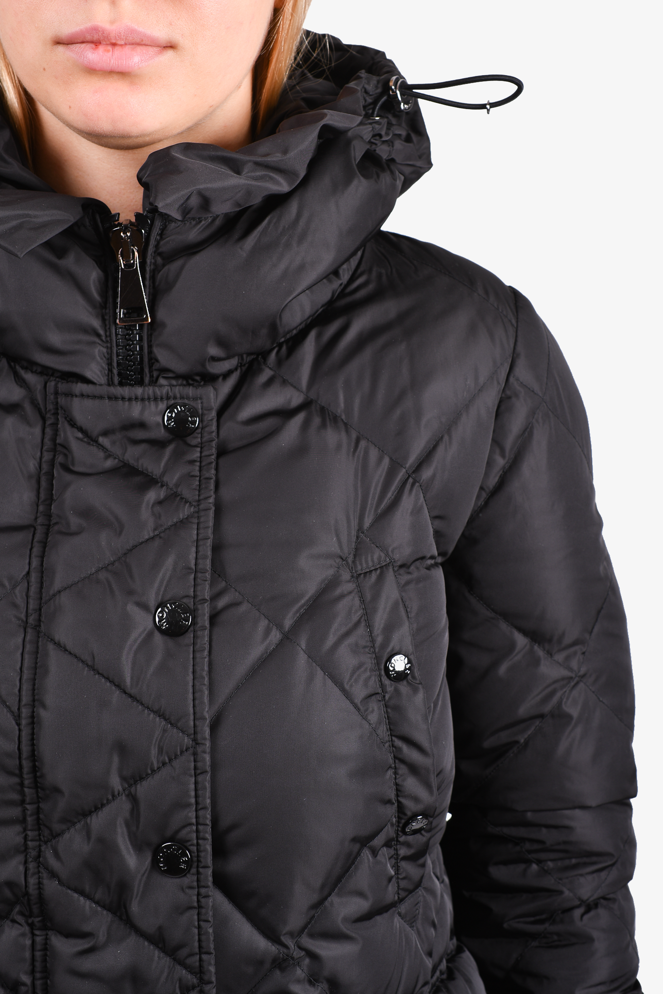 Moncler Black 'Vaulogette Giubbotto' Flared Down Jacket Size 0