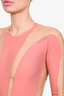 Mugler Pink Mesh Bodysuit Size 40 FR