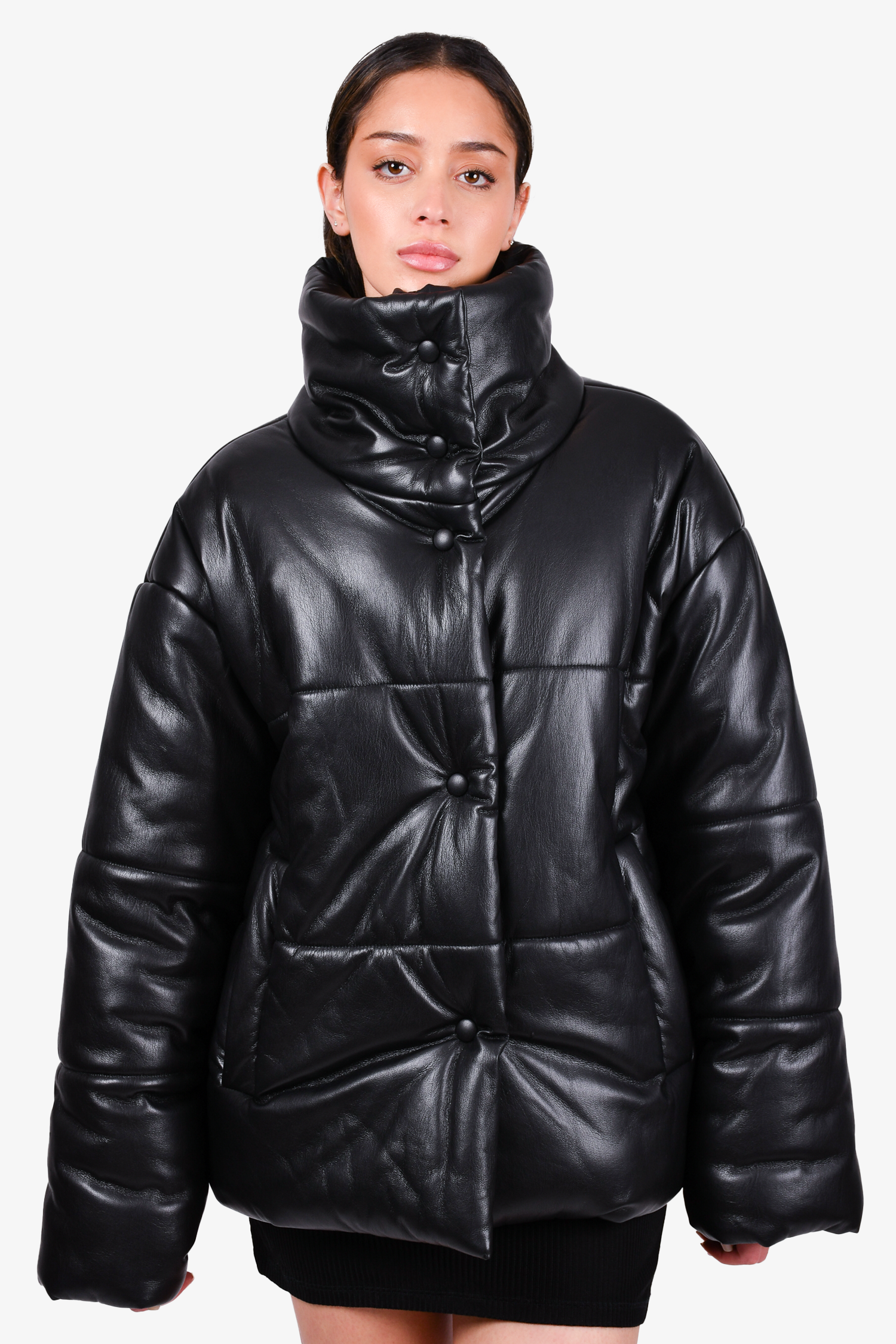 Nanushka puffer sale jacket black