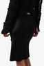 Nili Lotan Black Silk Slit Skirt Size 0