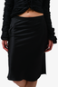 Nili Lotan Black Silk Slit Skirt Size 0