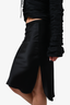 Nili Lotan Black Silk Slit Skirt Size 0