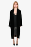 Nili Lotan Black Velvet Duster Coat sz OS (Missing Belt)