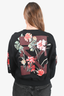 Off-White Black Cotton Floral Sleeves Sweatshirt Size XS