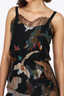 Off-White Black Silk Lace Bird Print Mini Dress Size XS