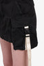 Palm Angels Black Denim Pocket Buckle Detail Cargo Mini Skirt Size 40