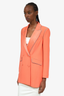 Patrizia Pepe Orange Neon Blazer With Rhinestone Details Size 40