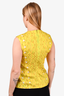 Peter Pilotto Yellow Silk Sleeveless Beaded Top Size 10