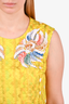 Peter Pilotto Yellow Silk Sleeveless Beaded Top Size 10