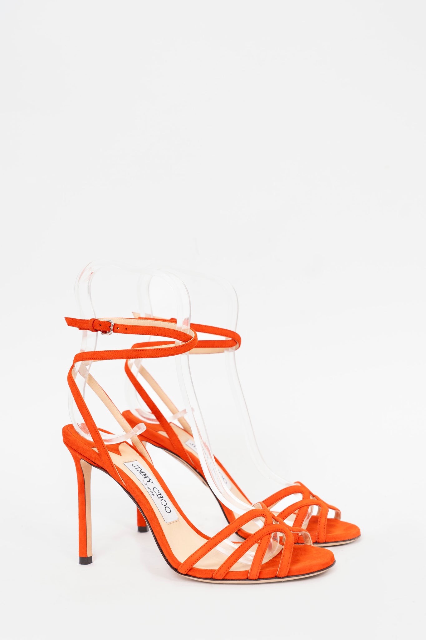 Neon orange cheap strappy heels