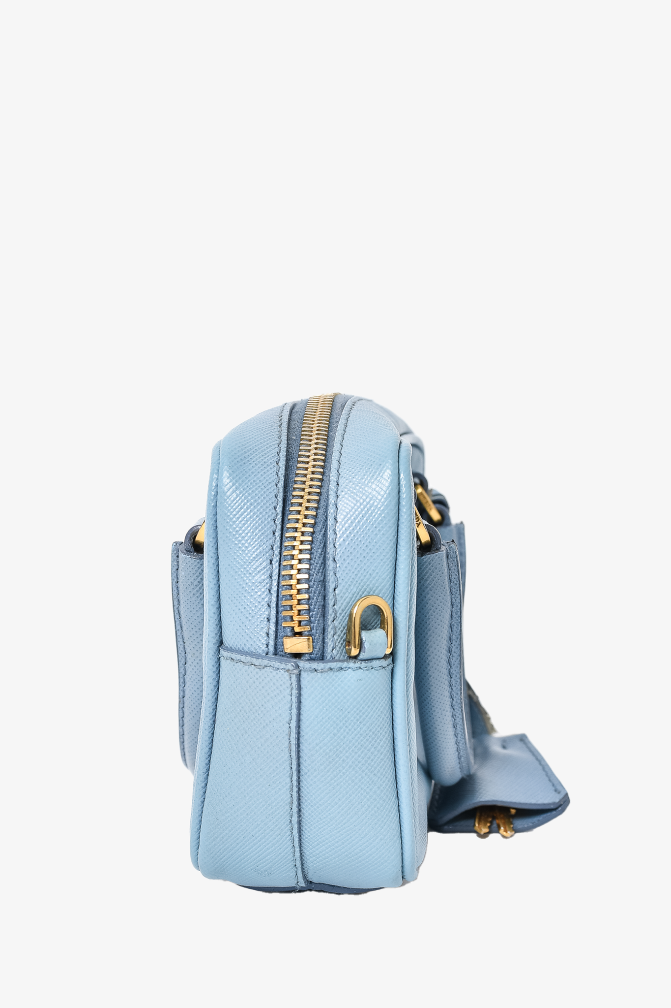 Saffiano leather mini bag Prada Blue in Leather - 37413061