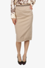 Prada Beige Cotton Midi Skirt Size 40